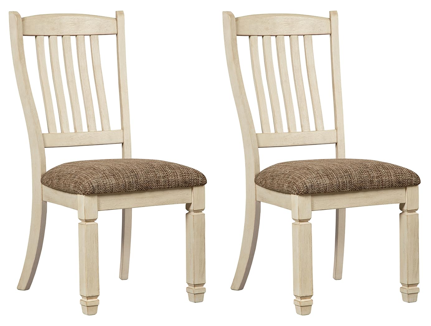 Signature Design by Ashley Bolanburg 20" Upholstered Dining Room Chair, Set of 2, Antique White - WoodArtSupply