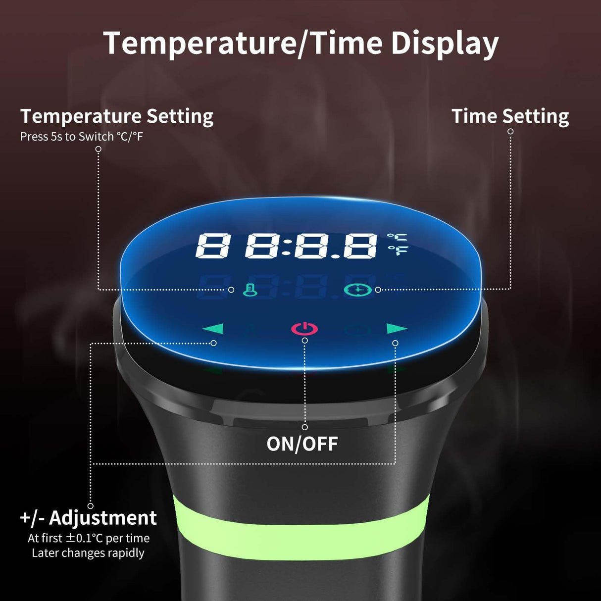 Sous Vide Cooker Kit, Includes One 1000W Immersion Circulators and 11.65QT Sous Vide Container with Lid and Built-in Rack, with Temperature and Time Digital Display Control Vpcok Direct