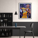 MaiYiYi Basketball Star Diamond Painting by Numbers, 5D Full Round Drill Basketball Enthusiast Diamond Art Dots Kit, Star Paint with Gems for Adult Beginners Wall Decor (16X12 inches) MaiYiYi