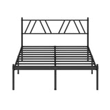 Kujielan Metal Platform Bed Frame with Headboard, 14 Inches Queen Bed, No Box Spring Needed, Steel Slat Support, Black, Easy Assembly Kujielan