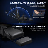 Homall Gaming Chair Massage Computer Office Chair Ergonomic Desk Chair with Footrest Racing Executive Swivel Chair Adjustable Rolling Task Chair (Black) Homall