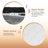 PayLessHere 12 Inch Innerspring Mattress in a Box with Bamboo Charcoal Gel Memory Foam Fiberglass Free CertiPUR-US Certified Medium Firm Spring Mattress Pressure Relief,Twin PayLessHere