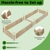 Giantex Raised Garden Bed, 95" Lx24 Wx10 H Outdoor Wood Planter Box for Vegetables Flowers Herbs Fruits, Easy-Assembly Wooden Planter Raised Bed for Backyard Garden Lawn Giantex