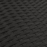 vidaXL Patio Sofa Set with Cushions 7 Piece, Outdoor Conversation Set, Patio Furniture Set for Balcony Garden, Modern Style, Black Poly Rattan vidaXL