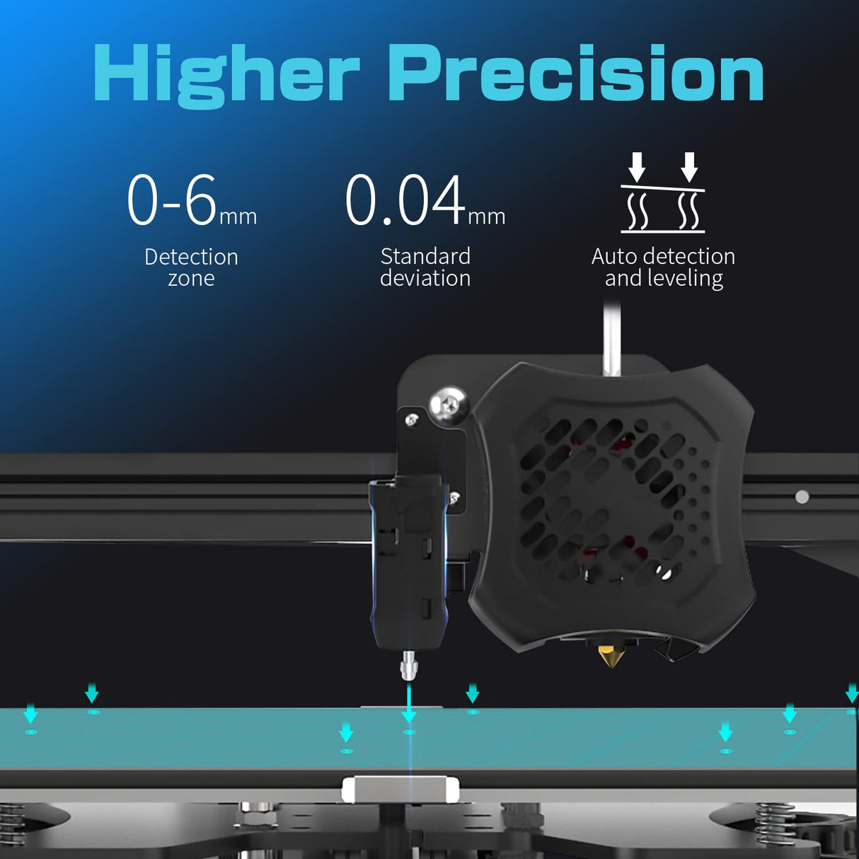 Creality Ender 3 Auto Bed Leveling Kit, Official CR Touch for Ender 3 V2/Ender 3 Pro/Ender 3 Max/Ender 5/CR-10 with 32 Bit V4.2.2/V4.2.7 Mainboard, 3D Printer Leveler Sensor Tool Kit Silicone Mounts Mefine