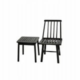 Four Seasons Courtyard 250 Pound Capacity Robust Classic Design Farmhouse Armless Indonesian Hardwood Chair for Indoor or Outdoor Use, Black Four Seasons Courtyard
