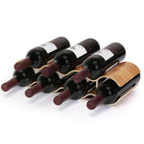 VAlinks Table Wine Rack Countertop Freestanding Wine Racks & Cabinet 2 Tier 7 Bottles Wave Willow Wood Champagne Rack VAlinks