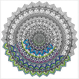 Tobin Zenbroidery Stamped Embroidery 10"X10"-Mandala,White, 10 x 6.38 x 0.13