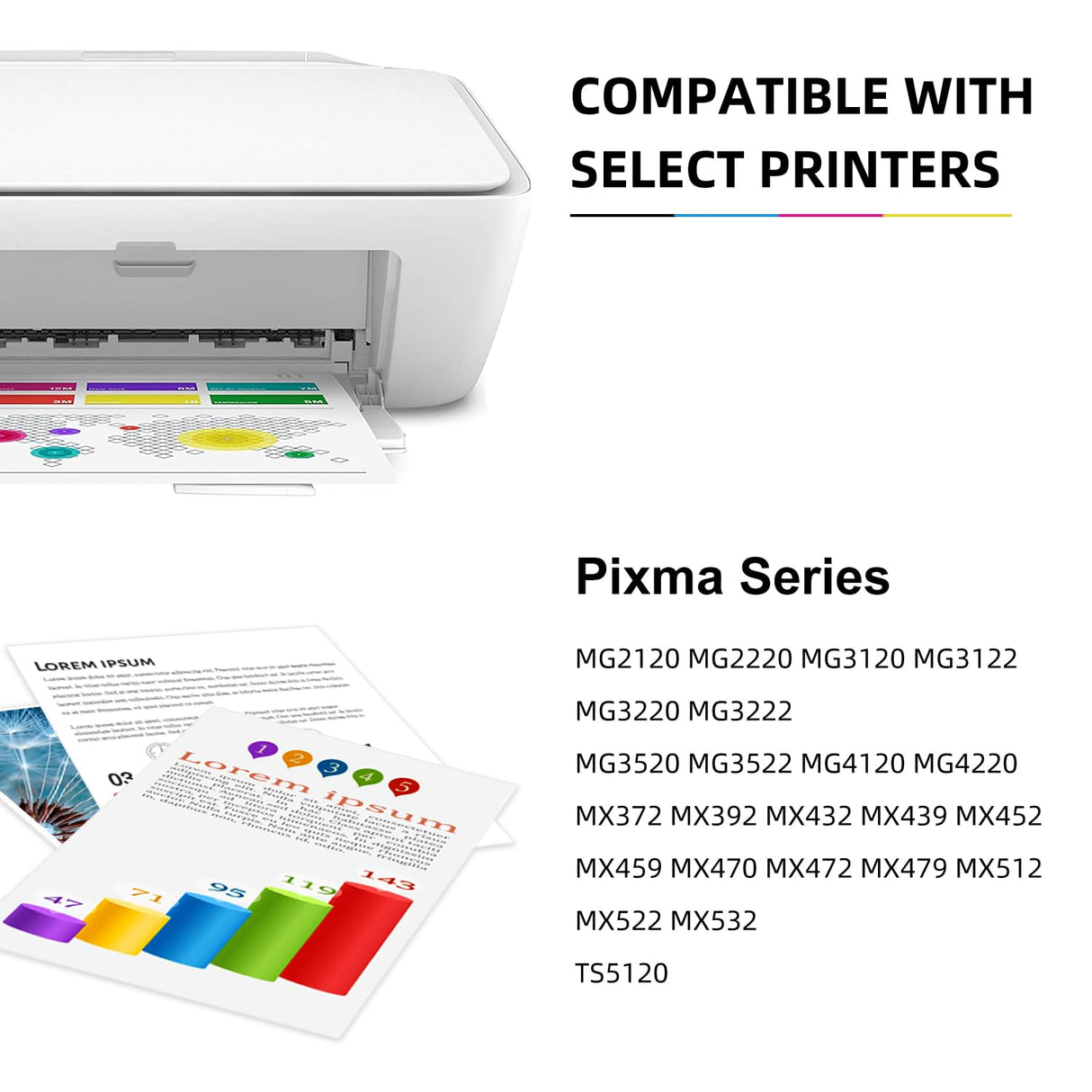 Ubinki Remanufactured Ink Cartridge Replacement for Canon 240XL 241XL PG-240 CL-241 PG240 CL241 XL Black and Color Combo for MG3620 MG3600 TS5120 TS5100 MG2120 MG3520 MX452 MX512 MX472 MG2220 Printer Ubinki
