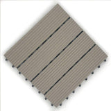 RevTime Easy DIY Wood-Plastic Deck Tiles 12" x 12" x 3/4”, Outdoor Garden, Interlocking Outdoor Deck Floor, Patio Area, Patio Paver, Gray (9 pcs in a Pack) RevTime