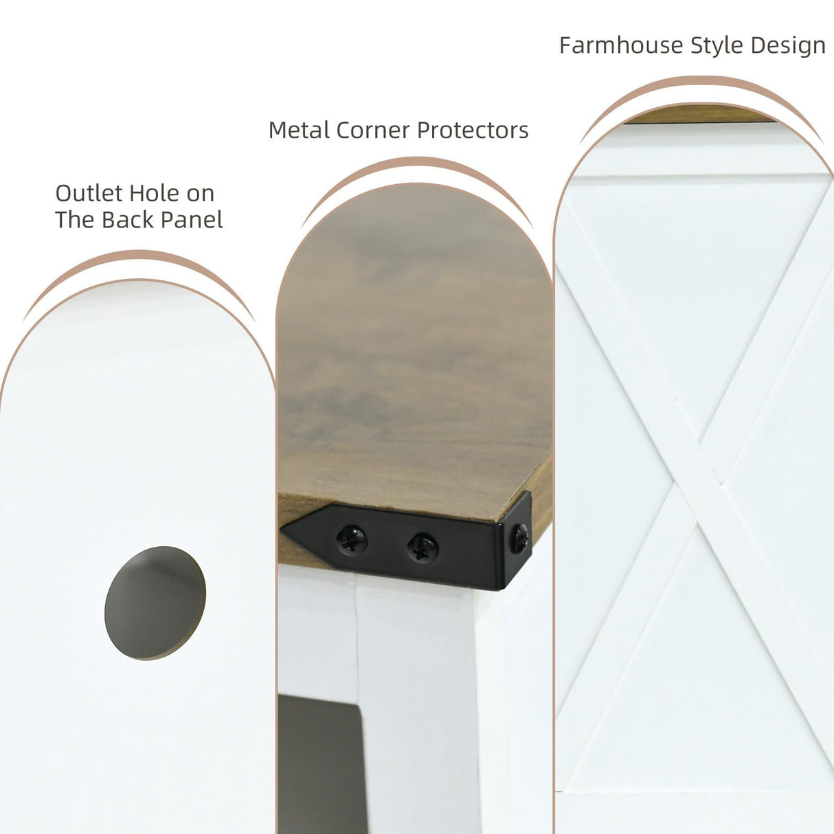 Record Player Stand with Vinyl Storage Cabinet, Record Player Table with 3 Divider Open Shelf Holder Up to 160 Albums Cube Storage, Record Shelf with Outlet Hole for Album CD & Living Room, White 4 EVER WINNER