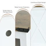 Record Player Stand with Vinyl Storage Cabinet, Record Player Table with 3 Divider Open Shelf Holder Up to 160 Albums Cube Storage, Record Shelf with Outlet Hole for Album CD & Living Room, White 4 EVER WINNER