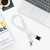 YOUKE OLA 100 Pack Sublimation Lanyards Blank Bulk White Sublimation Lanyards with Detachable Buckles Neck Lanyards Heat Transfer Lanyard for ID Badge Holder Keychain as Christmas Gifts 2.0 YOUKE OLA