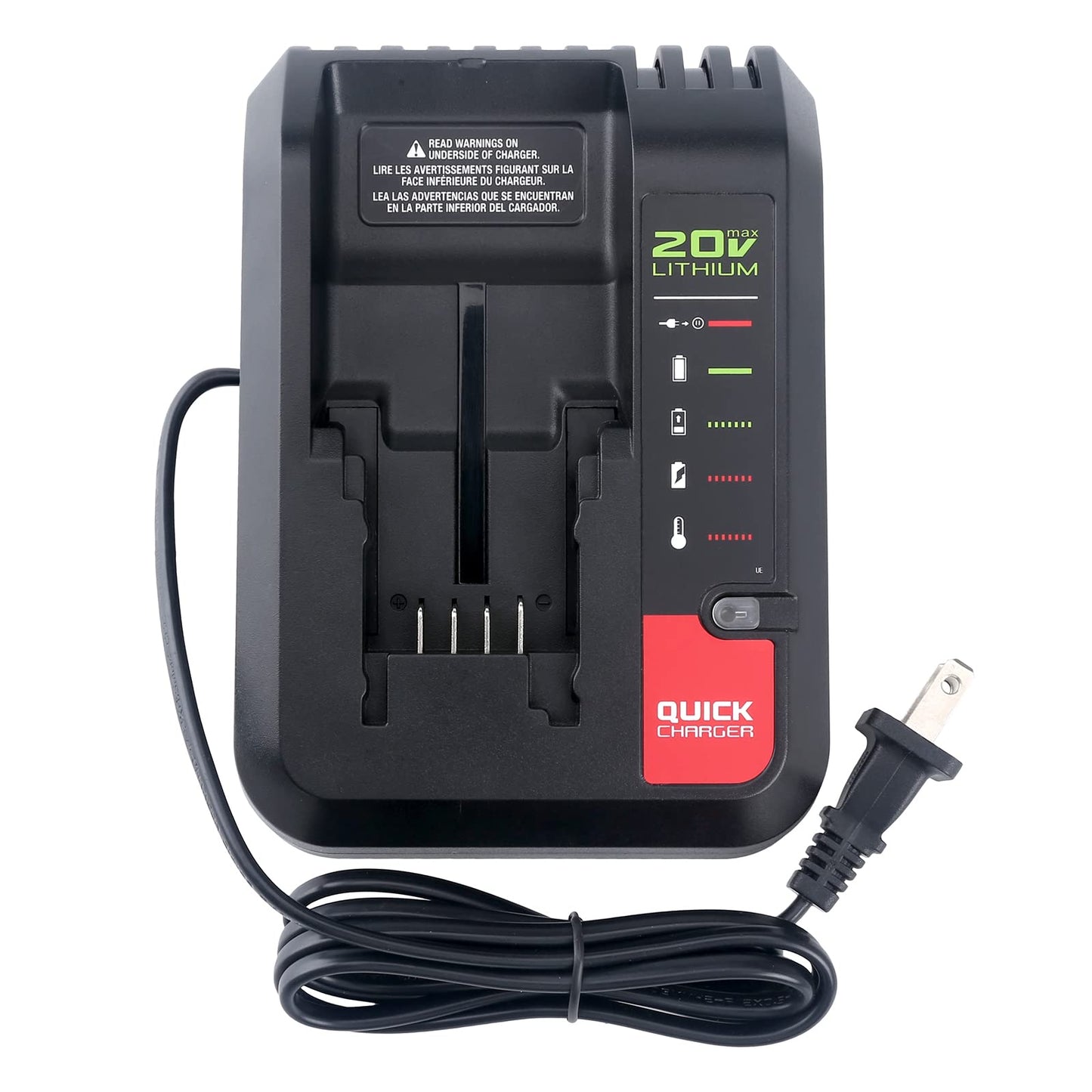 Elefly 20V Battery Charger PCC692L Compatible with Porter Cable 20V Lithium Battery PCC680L PCC685LP and Compatible with Black Decker 20V Battery LBXR20 LB2X4020 - WoodArtSupply