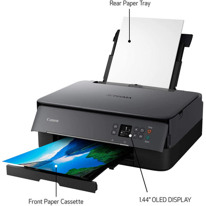 Canon PIXMA TS6420a All-in-One Wireless Color Printer with Print, Scan, Copy, Photo Print & Mobile Functions Bundle with DGE USB Cable + Small Business Productivity Software Kit