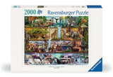 Ravensburger Aimee Stewart: Wild Kingdom Shelves - 2000 Piece Jigsaw Puzzle | Engaging Brain Game | Unique Puzzle Pieces | FSC-Certified Materials Ravensburger