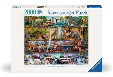 Ravensburger Aimee Stewart: Wild Kingdom Shelves - 2000 Piece Jigsaw Puzzle | Engaging Brain Game | Unique Puzzle Pieces | FSC-Certified Materials Ravensburger