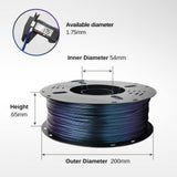 VOXELAB 3D Printer Filament Color Changeable PLA Filament 1.75mm, Burnt Titanium PLA 3D Printer Filament, Chameleon PLA 1kg (2.2lbs)-Dimensional Accuracy +/- 0.02mm, PLA Burnt Titanium Voxelab