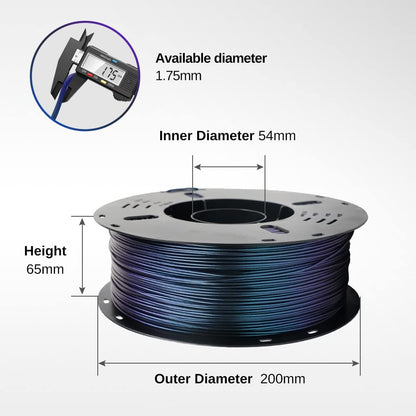 VOXELAB 3D Printer Filament Color Changeable PLA Filament 1.75mm, Burnt Titanium PLA 3D Printer Filament, Chameleon PLA 1kg (2.2lbs)-Dimensional Accuracy +/- 0.02mm, PLA Burnt Titanium - WoodArtSupply