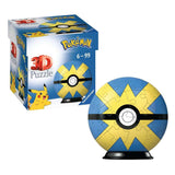 Ravensburger 3D Puzzle 11580 - Puzzle Ball Pokémon Pokéballs - Flottball - [EN] Quick Ball - for Large and Small Pokémon Fans from 6 Years Ravensburger