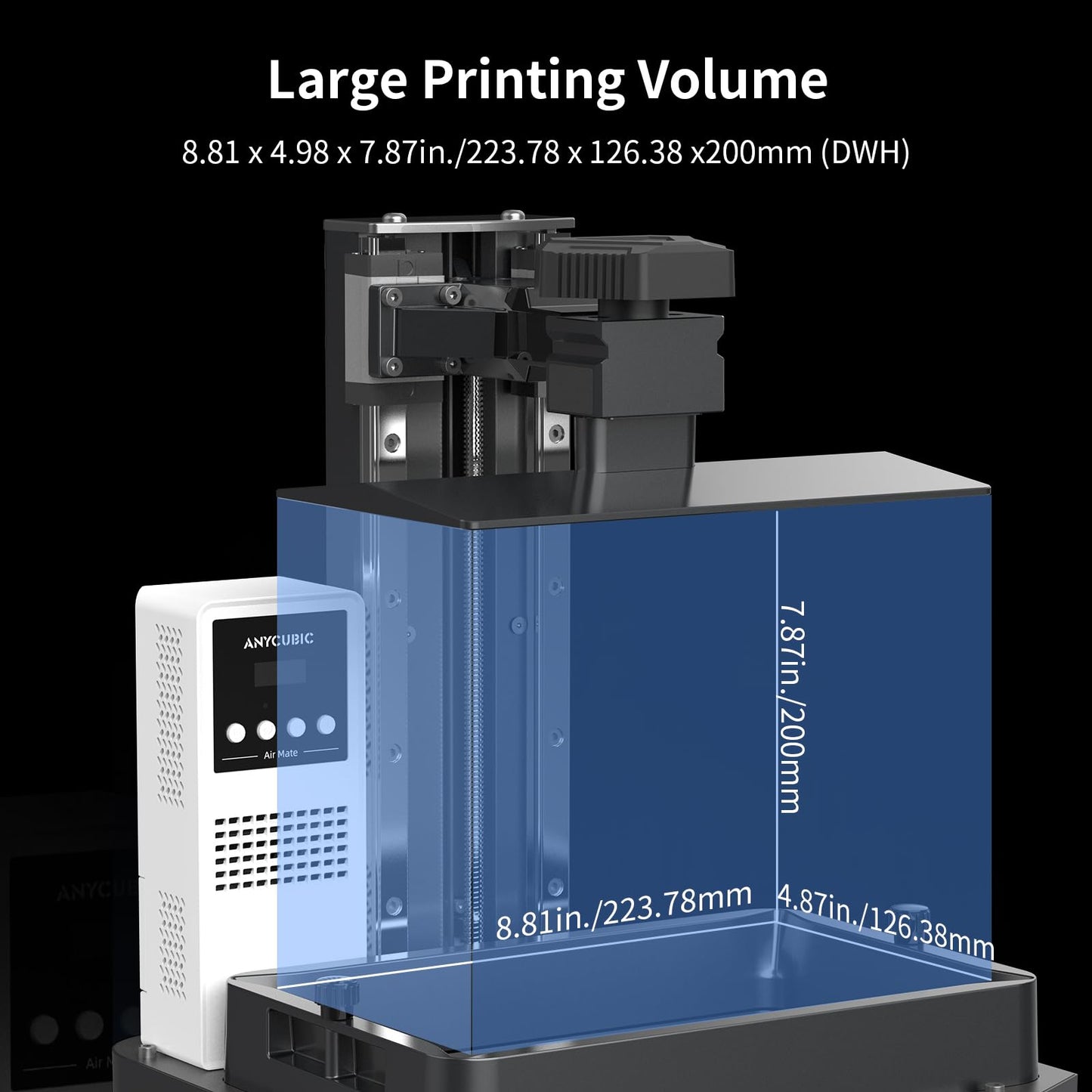 ANYCUBIC Photon Mono M5s Pro Resin 3D Printer, 10.1'' 14K HD Mono LCD, 3X High Speed Printing, Leveling-Free&Intelligent Detection, Large Printing Size of 8.81 x 4.98 x 7.87 Inch - WoodArtSupply