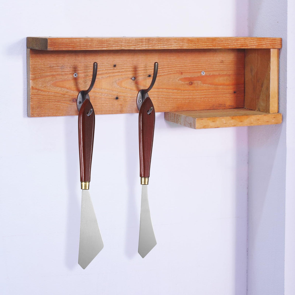 4Pcs Painting Knife Set Stainless Steel Palette Knife Color Mixing Scraper Painting Art Spatula with Wood Handle for Oil Canvas Acrylic Paintings Supplies Trinkrittey