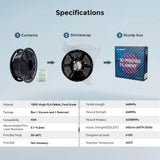 FLASHFORGE 3D Printer Filament, PLA PRO Filament 1.75mm, 1KG Spool (2.2lbs), Dimensional Accuracy +/- 0.02mm for FDM 3D Printers, Better Tenacity & No Knotting (Black) FLASHFORGE