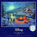 Ceaco - Thomas Kinkade - Disney Dreams Collection - Holiday - Mickey and Minnie Christmas Lodge - 1000 Piece Jigsaw Puzzle Ceaco