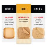 Bamboo Steamer Liner, 8.5" Air Fryer Parchment Paper Liners Sheets – 220pcs Unbleached Bamboo Steamer Basket Liners – Easy Cleanup, Will Not Burn or Curl, Non-Toxic & Volume Pack by Baker’s Signature Baker's Signature