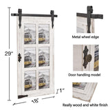 RiteSune White Wooden Barn Door 5x7 Photo Picture Frame Collage Wall Mounted for Family Entryway, Living Room, Bedroom RiteSune