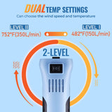 LET’S Resin Heat Gun for Resin,350W Fast Heating Dual Temp Heat Gun (482°F~752°F) with 3 Nozzles and 2 Silicone Covers,4.9Ft Long Cable Heat Gun for Crafting,Shrink Tubing,Vinyl Wrap,Epoxy Resin LET'S RESIN