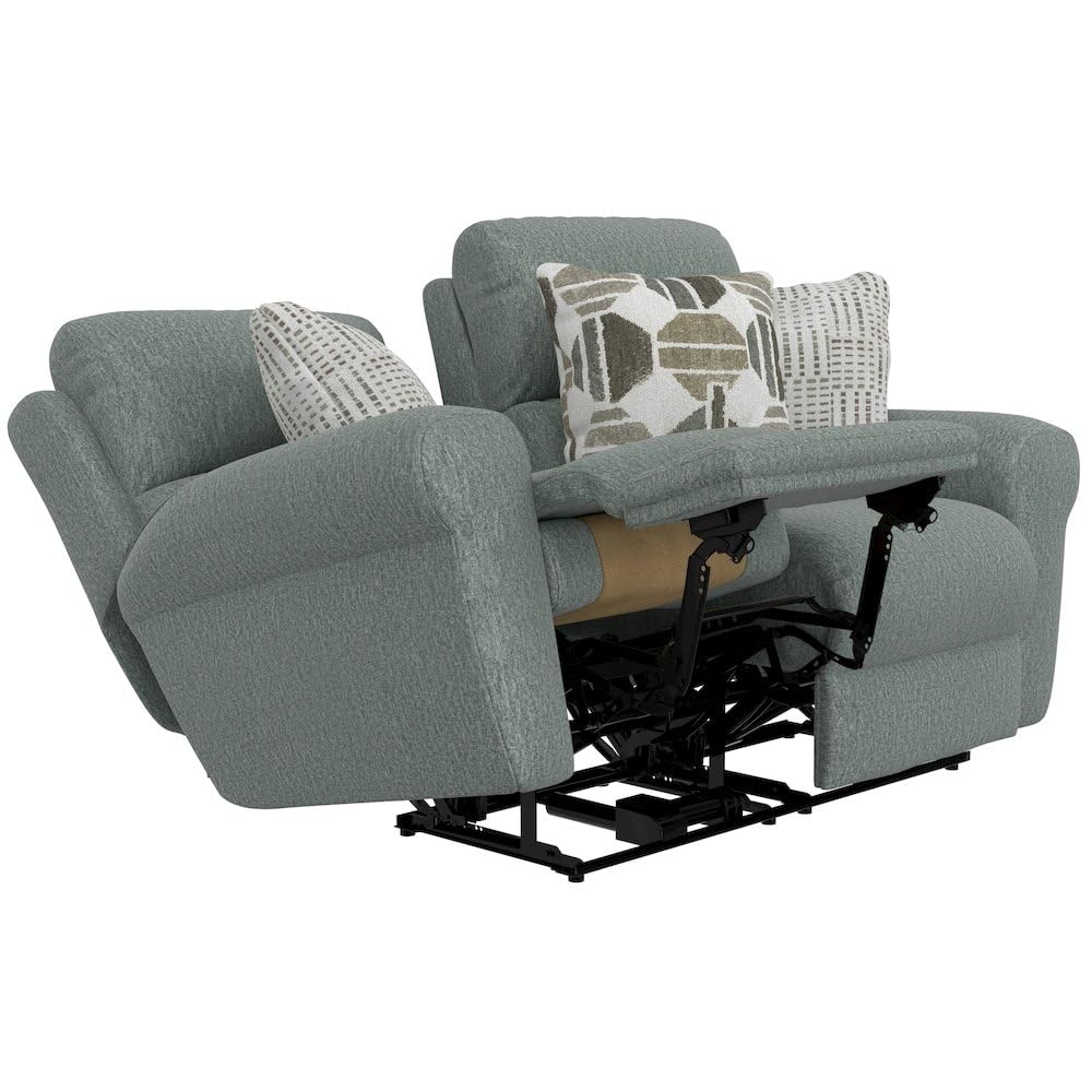 Jackson Furniture Catnapper Green Power Reclining Loveseat with Wood and Metal Frame, Loveseat Recliner Styled as an Elegant Couch Alternative for Living Rooms Jackson Furniture