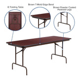 Flash Furniture Frankie 6-Foot Mahogany Melamine Laminate Folding Banquet Table Flash Furniture