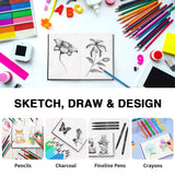 Mixed Media Art Sketchbook, 4 x 6 inches, 100 Sheets/200 Pages 125 GSM Acid-Free Beige Drawing Papers, Small Hardcover Art Journal Sketchbook for All Artists or Beginners.Black Wanshui