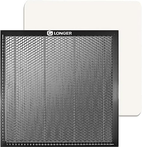 Longer Honeycomb Working Table, 15.7"x 15.7"x 0.86" Honeycomb Working Bed for CO2 or Diode Laser Engraver Cutting Machine, Fast Heat Dissipation with Aluminum Plate for Table-Protecting Longer