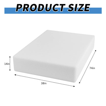 CL.HPAHKL Gel Memory Foam Mattress 14 inch Twin Size Mattress with Removable Soft Cover Medium Firm Mattresses CertiPUR-US Certified/Bed-in-a-Box for Cool Sleep Relieving Pressure Relief