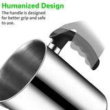 ABK Candle Making Pouring Pot, 1800ml/60oz Double Boiler Wax Melting Pot, 304 Stainless Steel Candle Making Pitcher with Heat-Resistant Handle and Dripless Pouring Spout Design,1Pc Spoon ABK