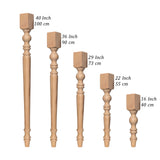 Farmhouse Wood Table Leg, Kitchen Island Legs, Dinner Table Legs, Bench Legs (26 Inch / 65 cm) Generic