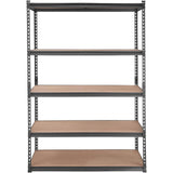5 Tier Adjustable Storage Shelving Unit Heavy Duty Metal Organizer Rack with 2000 lbs 18" D x 48" W x 72" H Utility Shelf for Garage Kitchen Pantry Basement Bathroom Laundry Split into Two Racks WZONICE98