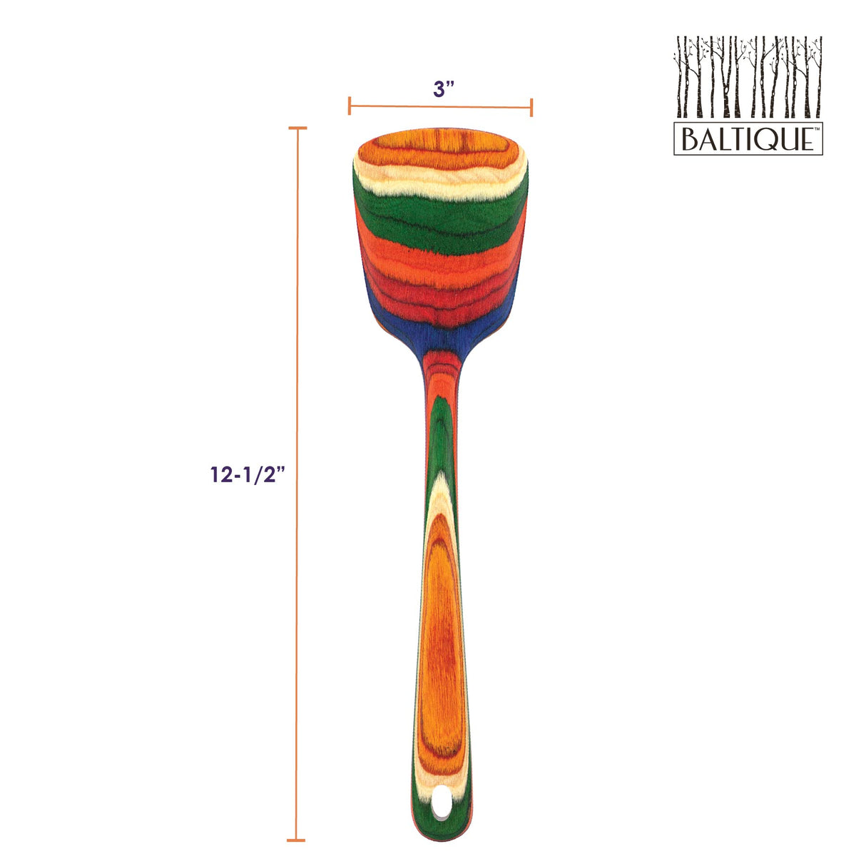 Totally Bamboo Baltique Marrakesh Collection 12-1/2" Wooden Spatula, Safe for Nonstick Totally Bamboo