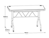 Office Star Resin Multipurpose Flip Training Table with Locking Casters for Home or Office Use, 5 Feet Light Gray Office Star Products