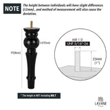 La Vane 11 inch / 28cm Wooden Furniture Legs, 4PCS Soild Wood Turned Spindle Black Replacement Spool Feet with Pre-Drilled M8 Inch Bolt & Mounting Plate for Couch Sofa Armchair Dresser Chest La Vane