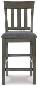 Signature Design by Ashley Hallanden Modern Farmhouse 25.75" Counter Height Upholstered Barstool, Set of 2, Dark Gray Signature Design by Ashley