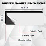 10 Pack 12" X 4" Bumper Sticker Magnets with Self Adhesive Flexible Magnetic Bumper Stickers, Turn Any Decal Into a Strong Magnet, Easy to Cut HYHOSHI
