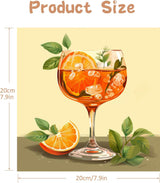 FOXKISS 4 Pack Paint by Numbers Kit for Adults Kids, Easy Framed Adults Paint by Numbers Kits, DIY Cocktail Acrylic Oil Painting Number Kits for Home Wall Decor (8 x 8 Inch) FOXKISS