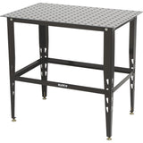 Klutch Steel Welding Table, Heavy Duty Work Bench Steel Construction With 600 Lbs Capacity, Tool Bench (Black) Klutch
