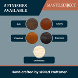 MANTELSDIRECT Breckenridge Distressed Wood Mantel Shelf - Espresso Rustic 72 Inch Beautiful Wooden Rustic Shelf - Includes Corbels Perfect for Electric Fireplaces and More! Mantels Direct MANTELSDIRECT