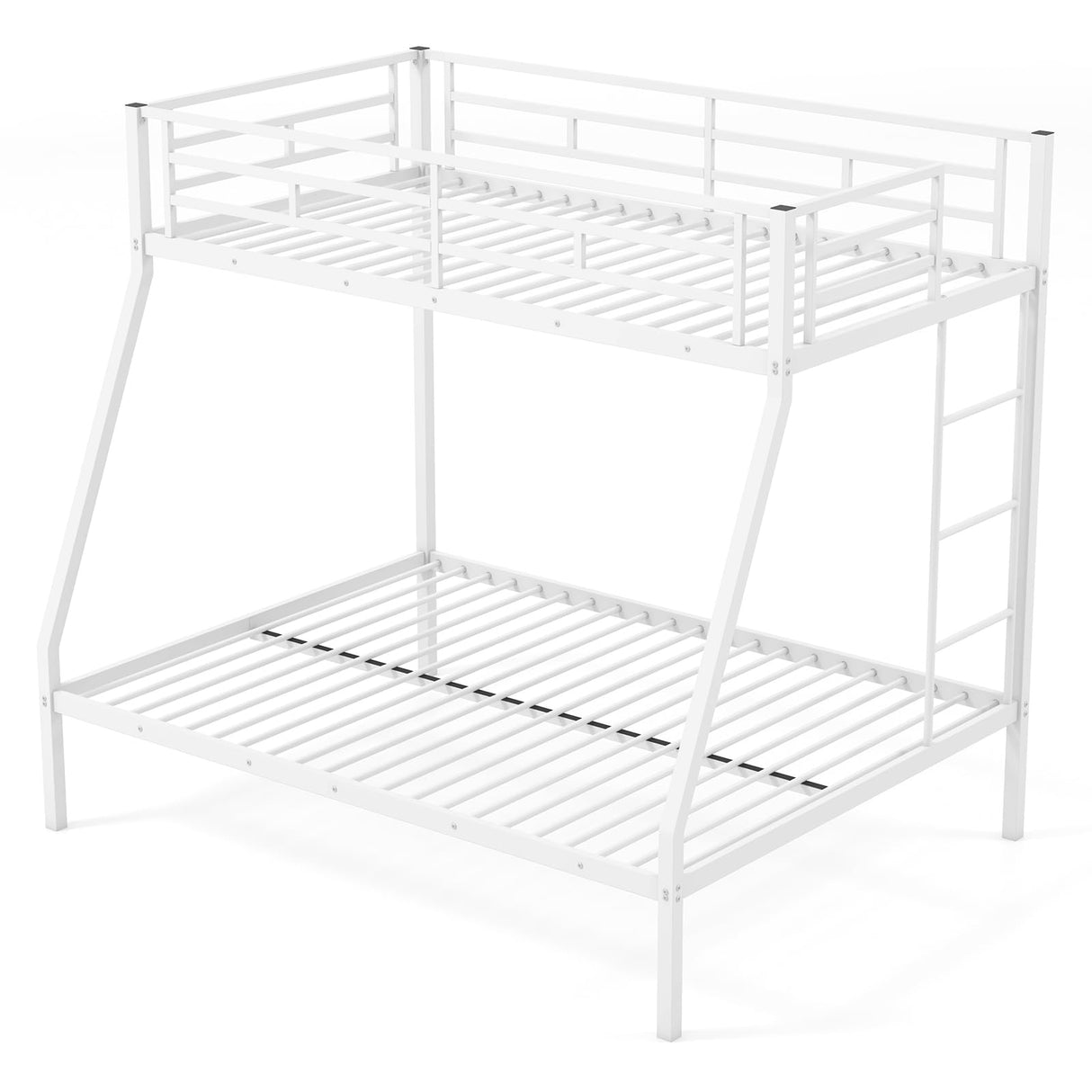 KOMFOTT Metal Twin Over Full Bunk Bed, Heavy Duty Bed Frame with Integrated Ladder, Full-Length Guardrails for Teens & Adults, Space-Saving Bunk Bed for Bedroom & Dorm, No Box Spring Required KOMFOTT