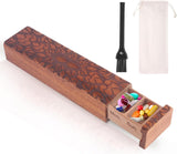 OYTKWU Wooden Weekly Pill Organizer - 7 Day Pill Box, Safe Travel Container, Perfect for Tracking Weekly Medication (Brown) OYTKWU