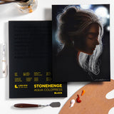 Stonehenge Aqua Black Medium Weight Pad, 140lb, Coldpress, 10 x 14 Inches, 15 Sheets for Wet and Dry Media LEGION